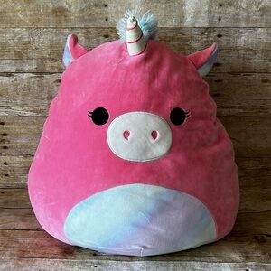 Squishmallow Pink and Rainbow Unicorn